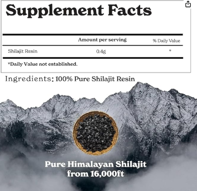 Better Alt Pure Himalayan Shilajit Resin Pack of 1 High Potency Gold Grade 75 Servings for Energy Boost & Immune Support, 85+ Trace Minerals, 75%+ Fulvic Acid, with Lab Test Report,400 mg
